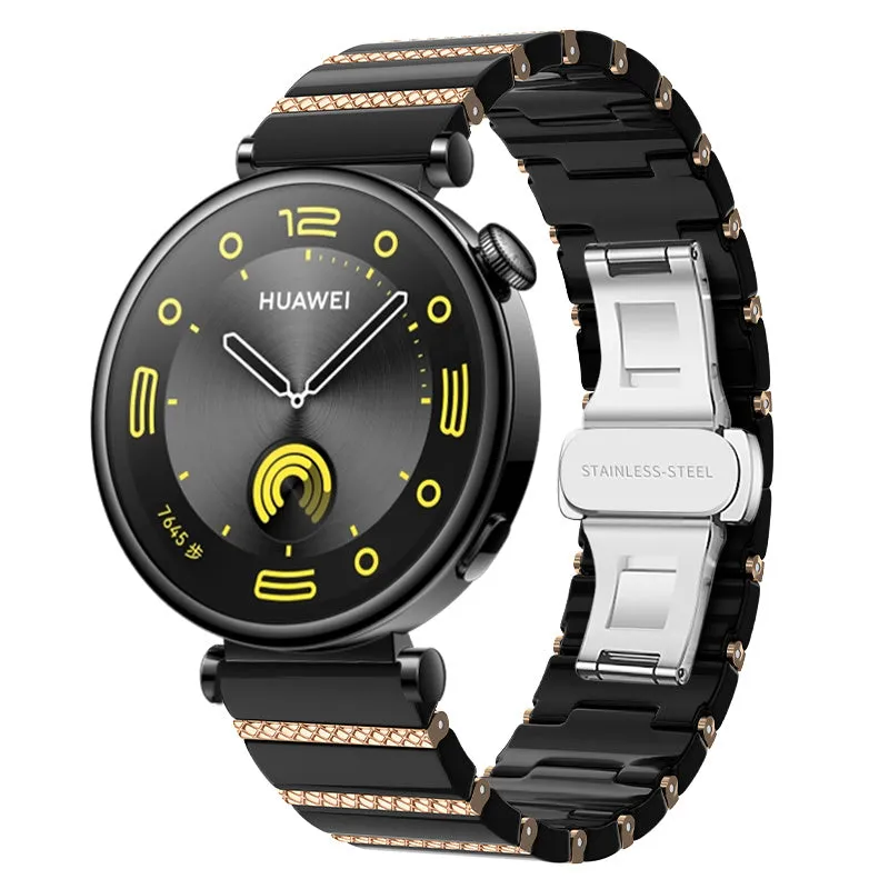 Correa cerámica one bead Huawei Watch GT 7 - 41mm (negro/oro rosa)