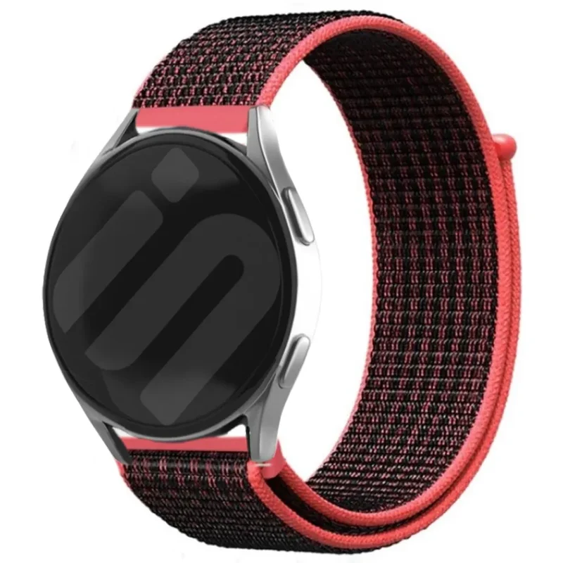 Correa nylon Huawei Watch GT 7 - 46mm (negro/coral)