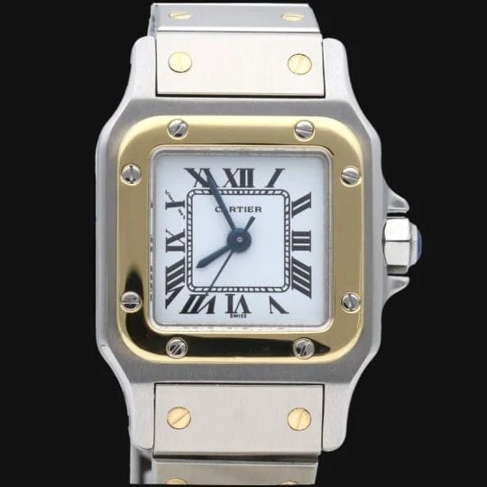 Cartier Santos - Ladies' watch in 18K yellow gold and steel
