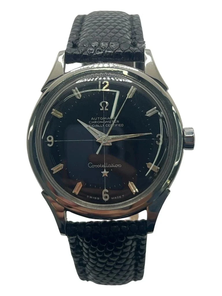 Omega - Constellation automatic steel watch black dial 35 mm ref. 2852