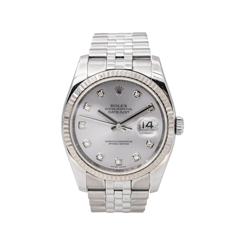 Rolex Datejust - Watch in steel, white gold and diamonds