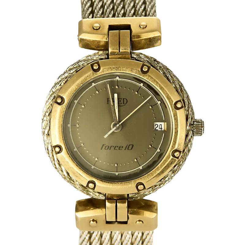FRED - FORCE 10 - Steel and yellow gold watch