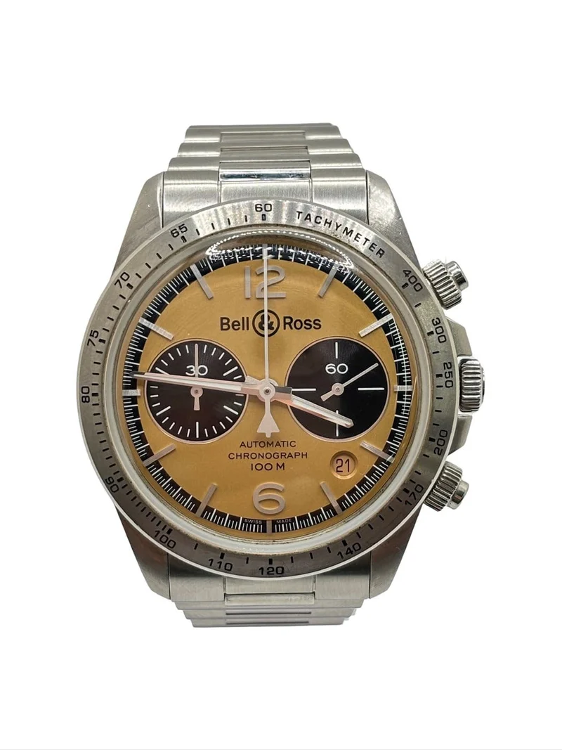 Bell & Ross BR V2 Heritage - Steel chronograph watch