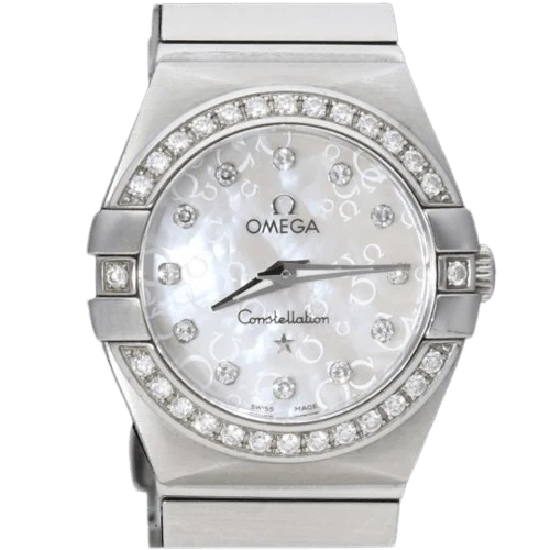 Omega Constellation - Women's watch in steel and diamonds