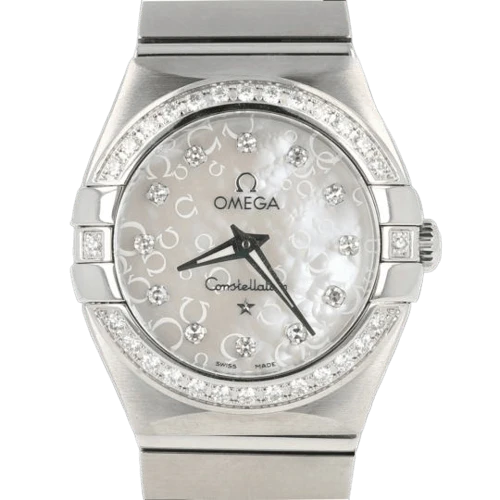Omega Constellation - Women's watch in steel and diamonds