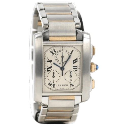 Cartier Tank Française - Yellow gold and steel watch