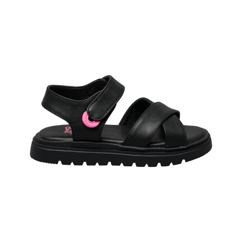 Coral Sandalias Abba Negro, para Mujer