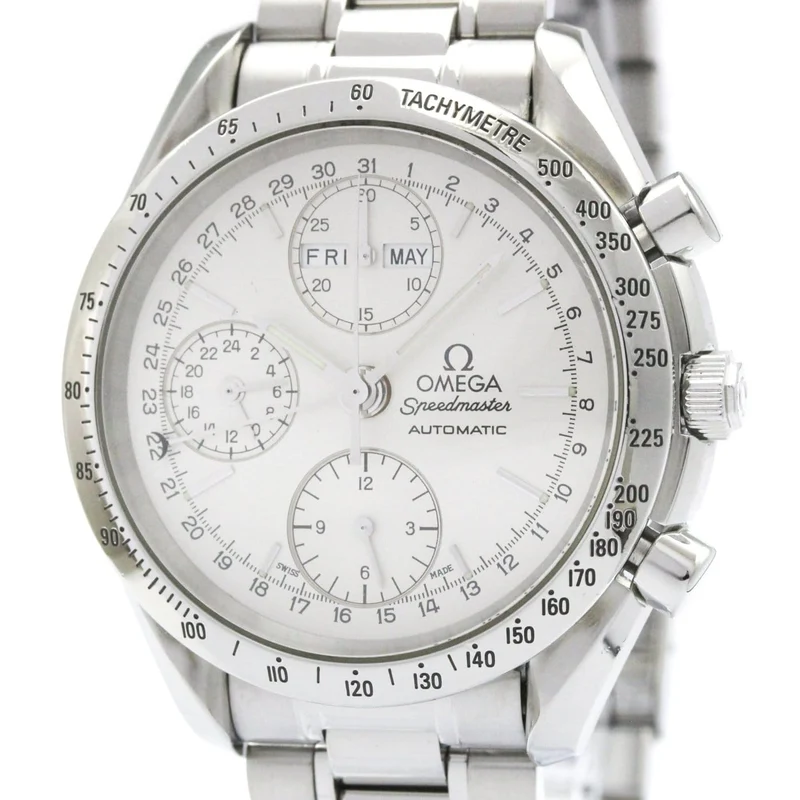 Omega Speedmaster Day-Date - Automatic steel chronograph watch