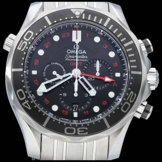 Omega Seamaster - Diver 300M GMT chronograph watch in steel