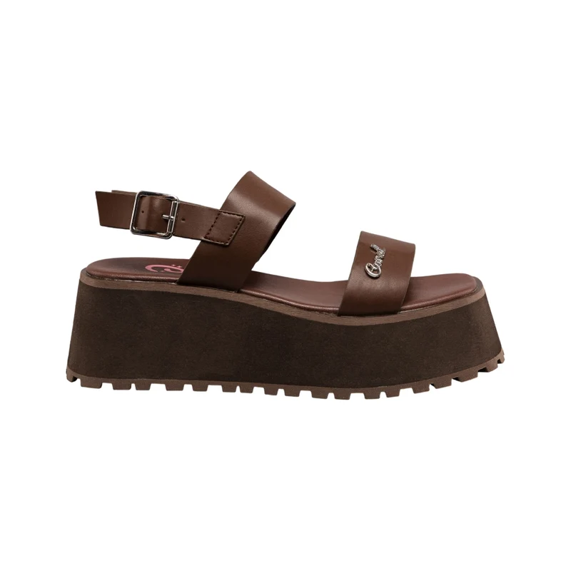 Coral Sandalias de Plataforma Toscana Café, para Mujer