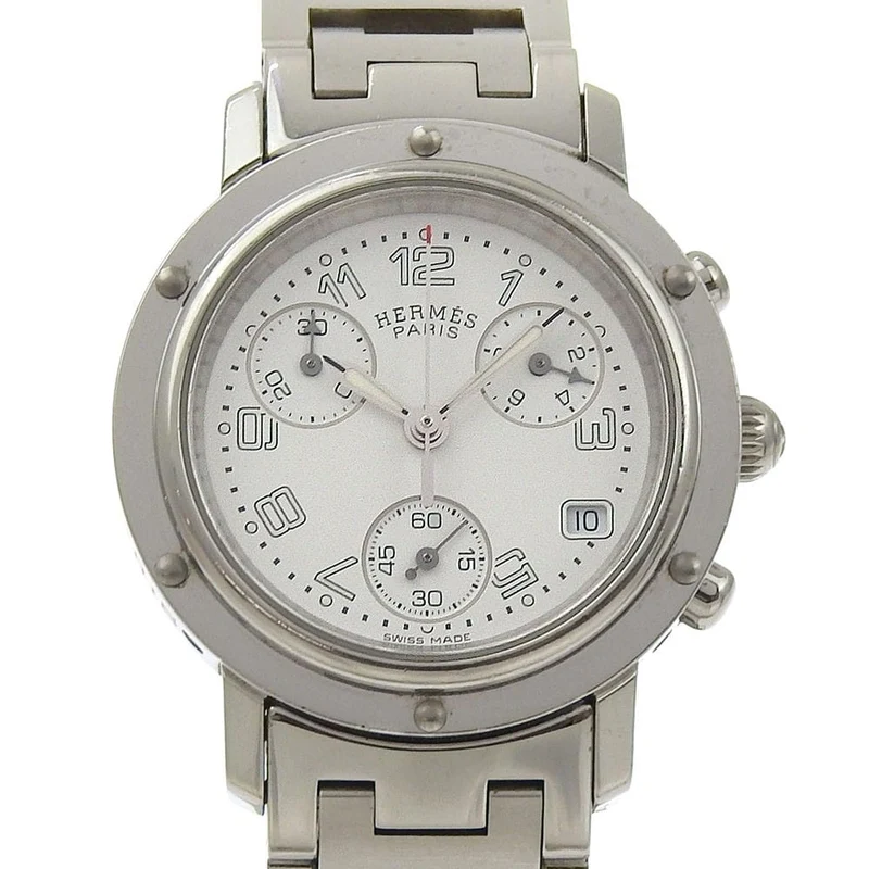 Hermès Clipper - Stainless steel quartz chronograph watch
