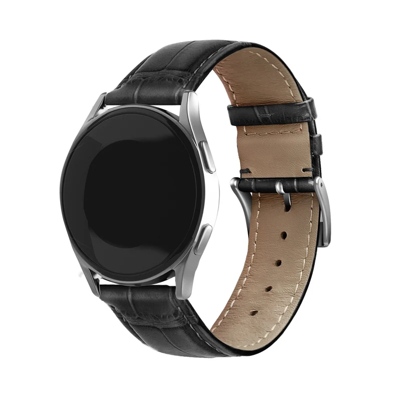 Correa cuero estilo cocodrilo Suunto Core 2 (negro)