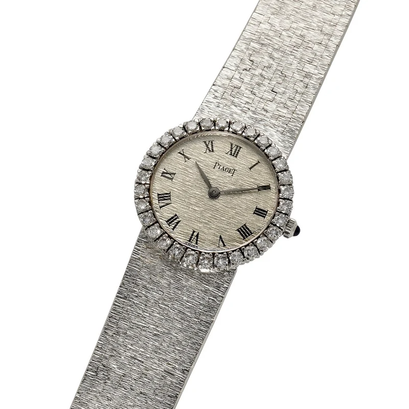Piaget - Vintage 18k white gold and diamond watch