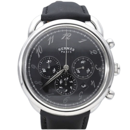 Hermès Arceau - Steel chronograph watch