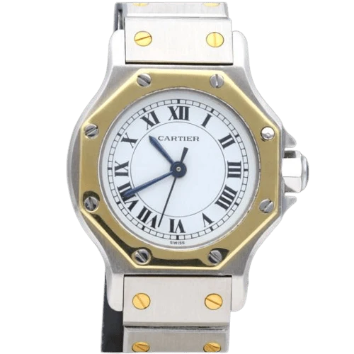 Cartier Santos - Yellow gold and steel watch