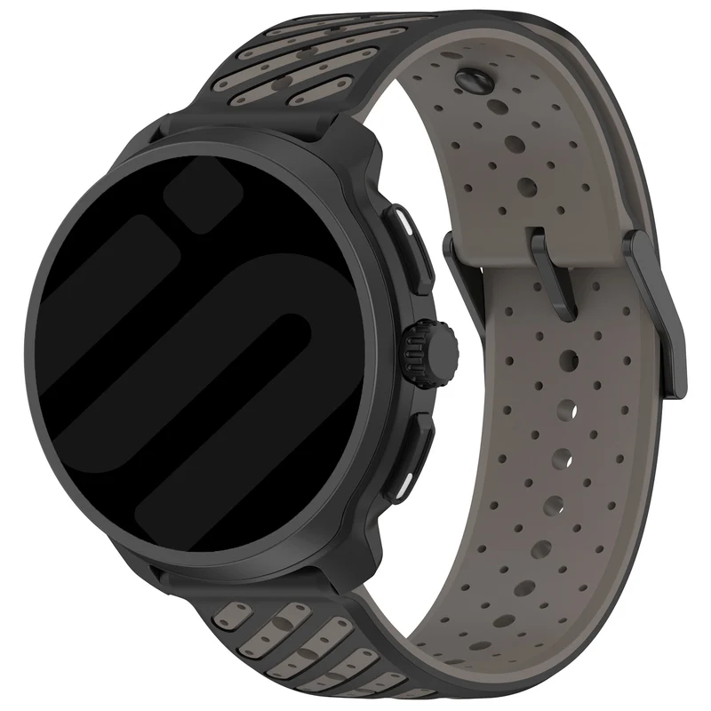 Correa silicona a rayas Suunto Core 2 (gris)