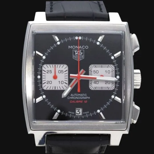TAG Heuer Monaco - Calibre 12 chronograph watch in steel